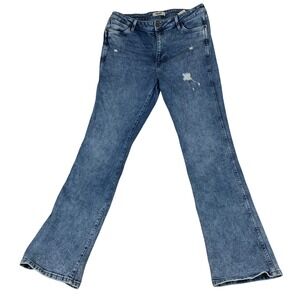 Wrangler Retro Mens Bootcut Jeans 32x34 Medium Wash Distressed Stretch